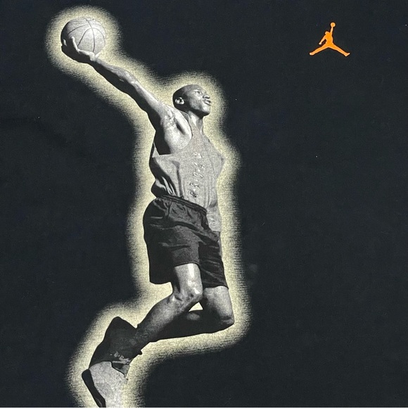 Jordan Nike 2005 Jordan Jumpman 23 Black Graphic Shirt XXL Vintage - Picture 3 of 4